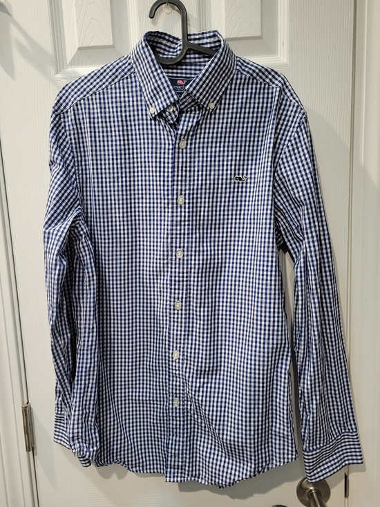 Vineyard Vines Other - Vineyard Vines Navy and White Gingham Button-Down Shirt